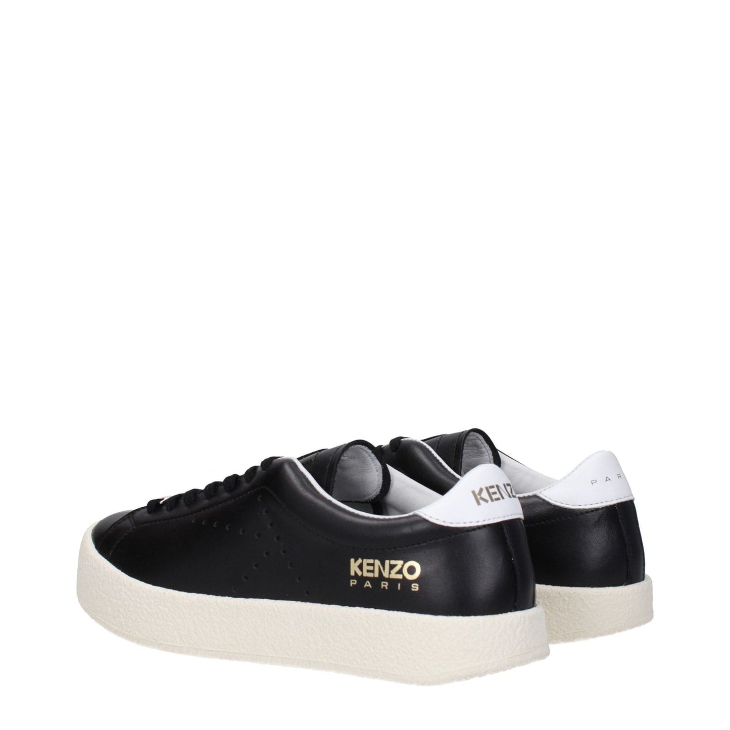 Kenzo Black Leather Low Tops KE-8616470479113-EU35/US5