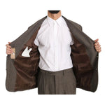 Dolce & Gabbana Brown Single Breasted Wool Suit KOS1398-54