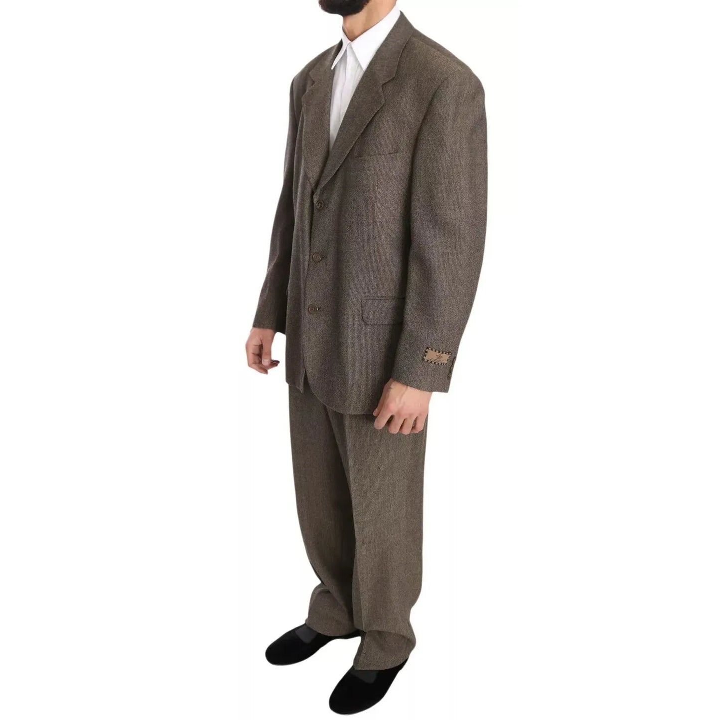 Dolce & Gabbana Brown Single Breasted Wool Suit KOS1398-54