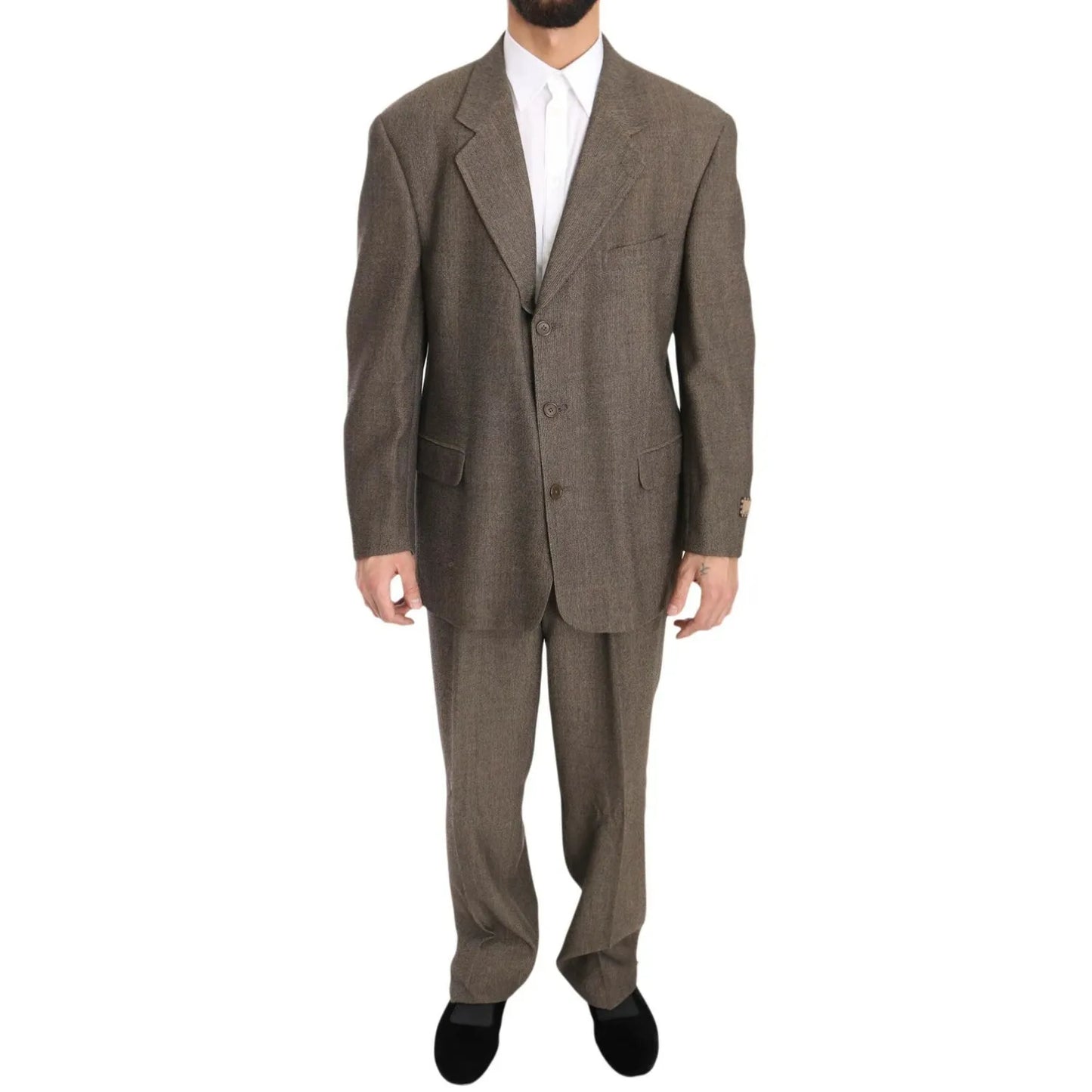 Dolce & Gabbana Brown Single Breasted Wool Suit KOS1398-54