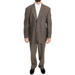 Dolce & Gabbana Brown Single Breasted Wool Suit KOS1398-54