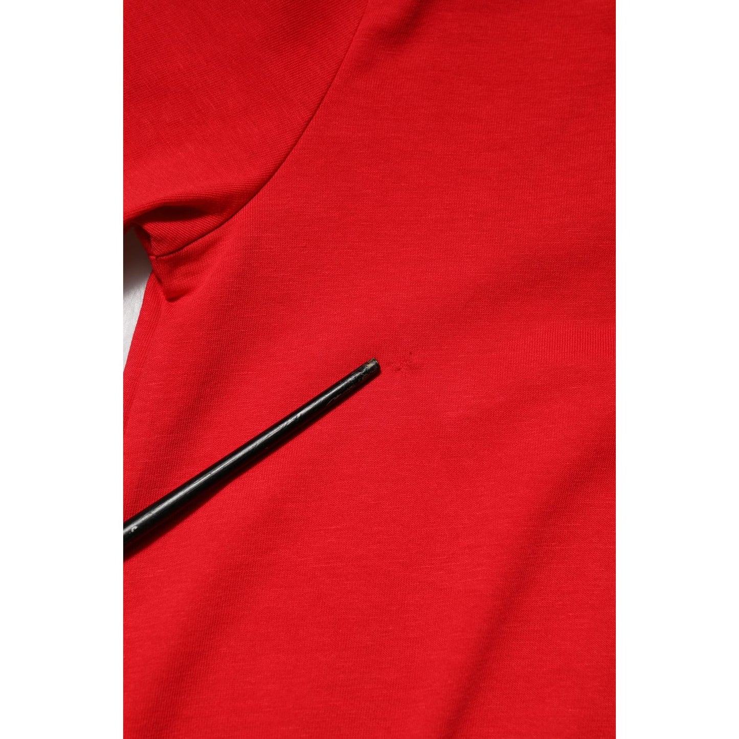 Dolce & Gabbana Red Plain Short Sleeves Crew Neck Top T-shirt TSH90725-40