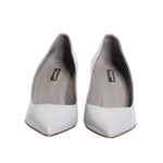 Dolce & Gabbana Light Gray Leather Kitten Heels Pumps Shoes LA12794-39