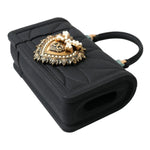 Dolce & Gabbana Case Black Silicone Devotion Heart Cover Hand Bag Airpod BAG2108
