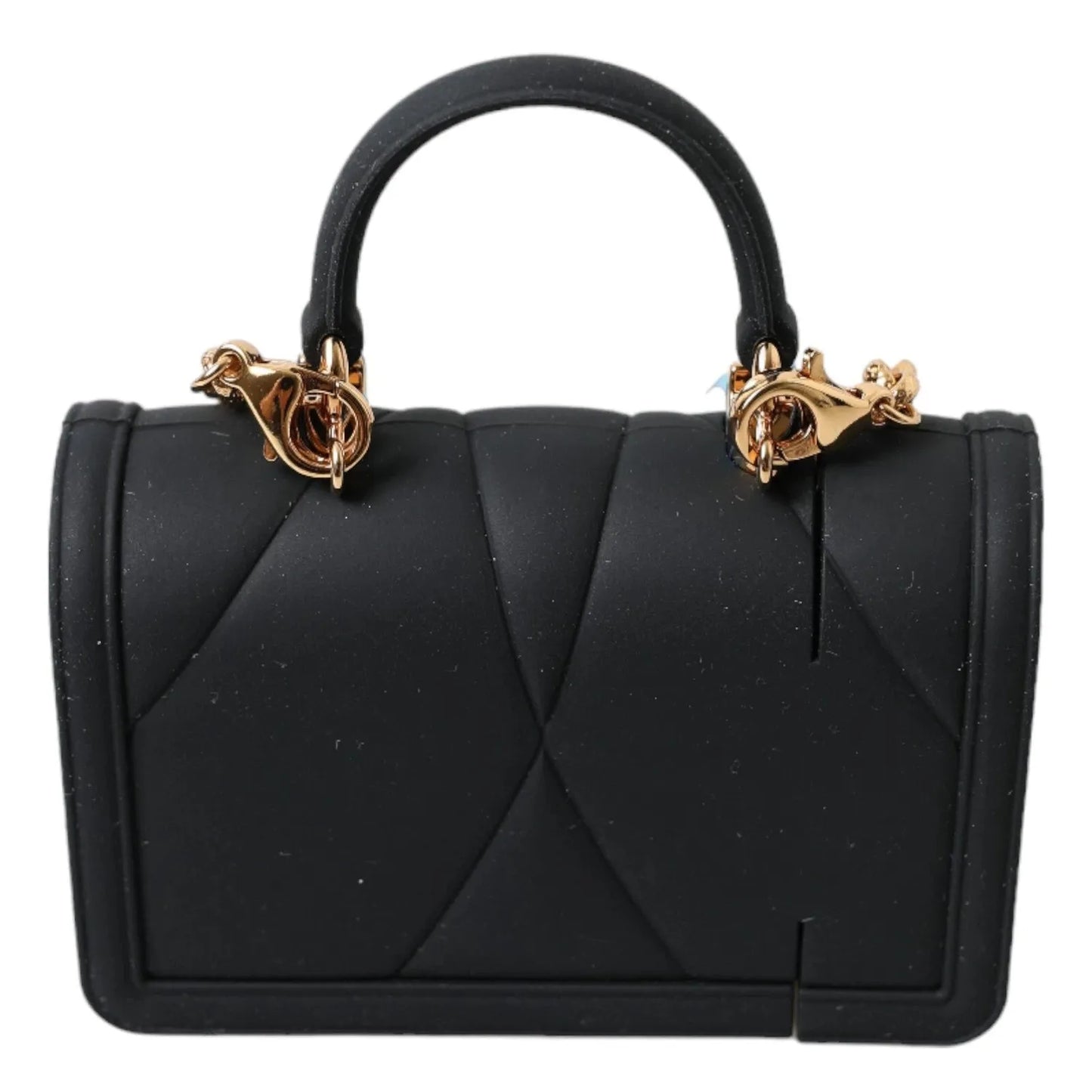Dolce & Gabbana Case Black Silicone Devotion Heart Cover Hand Bag Airpod BAG2108