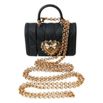 Dolce & Gabbana Case Black Silicone Devotion Heart Cover Hand Bag Airpod BAG2108