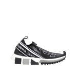 Dolce & Gabbana Black White Sorrento Low Top Sneakers Shoes LA12753-35.5