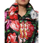 Dolce & Gabbana Multicolor Floral Hooded Puffer Coat Jacket JKT41499-52