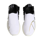 Dolce & Gabbana White Black Low Top Sorrento Sneakers Shoes LA12814-35