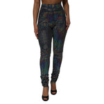 Dolce & Gabbana Multicolor Sequined Leggings Trouser Pants PAN76693-46