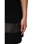 Dolce & Gabbana Black Crystal Embellished Collared Mini Dress DR81780-38