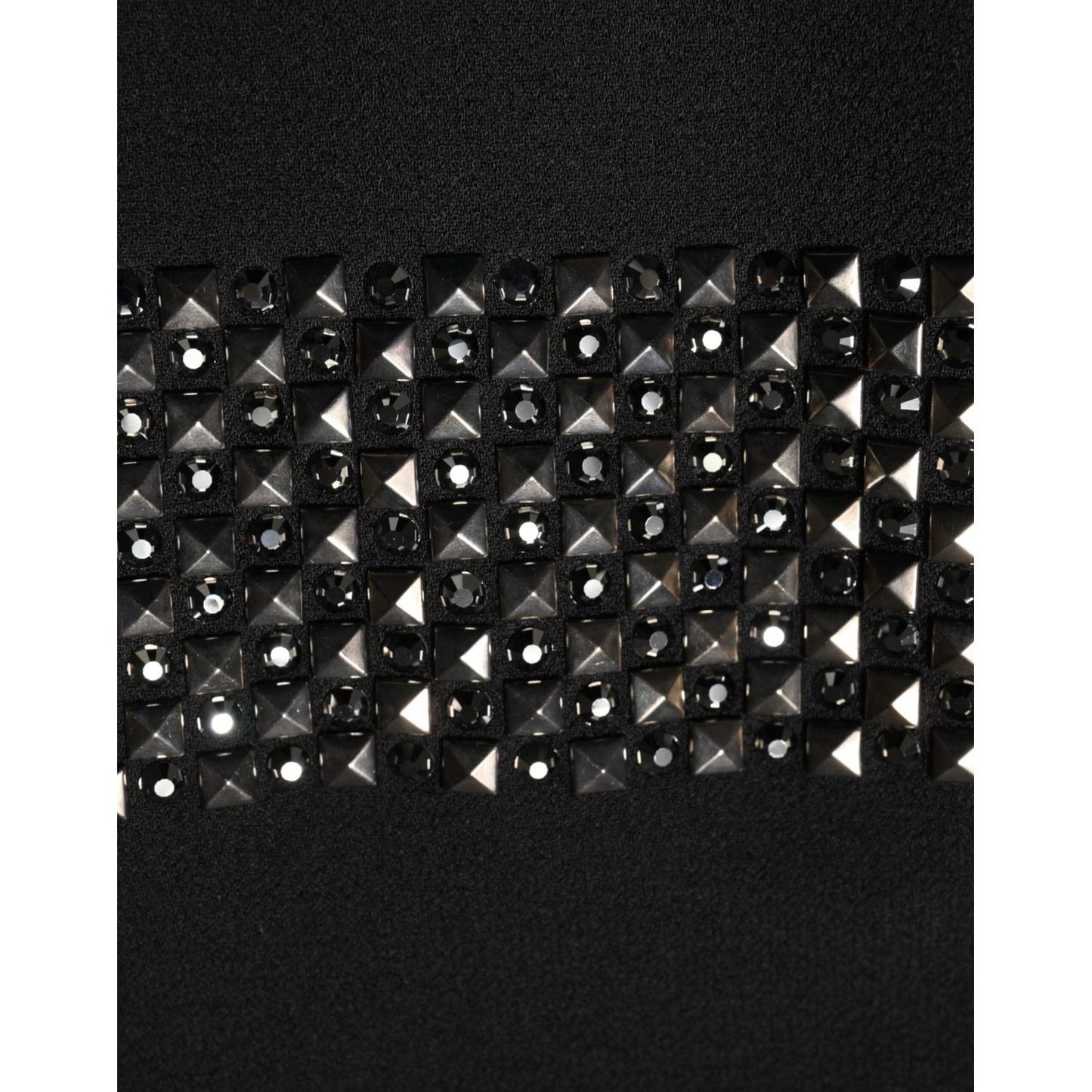 Dolce & Gabbana Black Crystal Embellished Collared Mini Dress DR81780-38