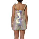 Dolce & Gabbana Multicolor Sequin Holographic Mini Dress DR81779-40