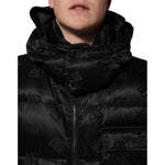 Dolce & Gabbana Black Quilted Sleeveless Hooded Vest Jacket JKT41537-54