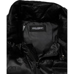 Dolce & Gabbana Black Quilted Sleeveless Hooded Vest Jacket JKT41537-54