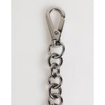 Dolce & Gabbana Black White DG Rubber Logo Silver Men Keychain Keyring SMY10703