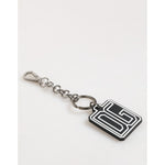 Dolce & Gabbana Black White DG Rubber Logo Silver Men Keychain Keyring SMY10703