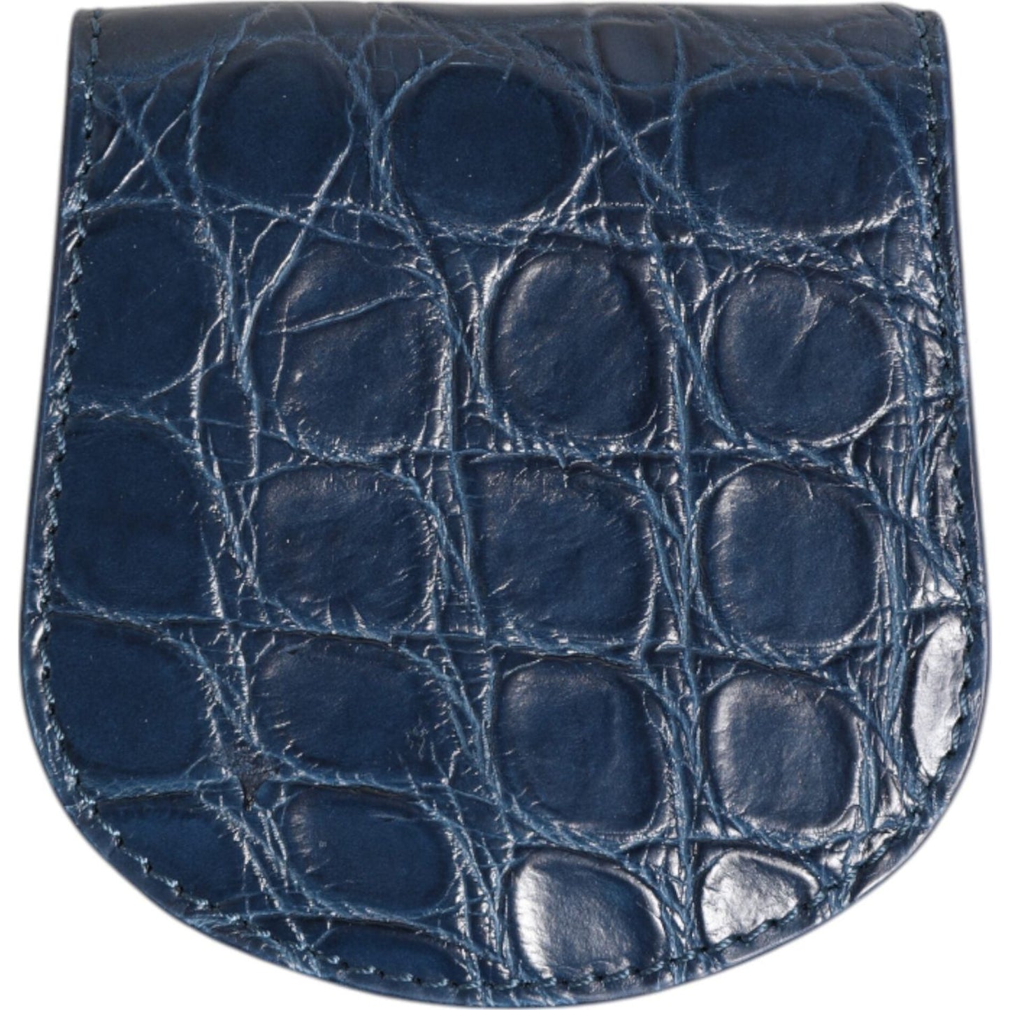 Dolce & Gabbana Blue Exotic Skin Coin Condom Case Holder Pocket Wallet SMY10706