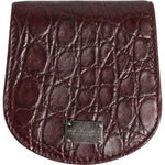 Dolce & Gabbana Burgundy Exotic Skin Coin Condom Case Holder Pocket Wallet SMY10707