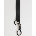 Dolce & Gabbana Black Red Polyester DG Logo Silver Men Keychain Keyring SMY11132
