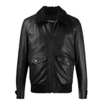 Dolce & Gabbana Black Lambskin Jacket DO-15936-IT50 | L