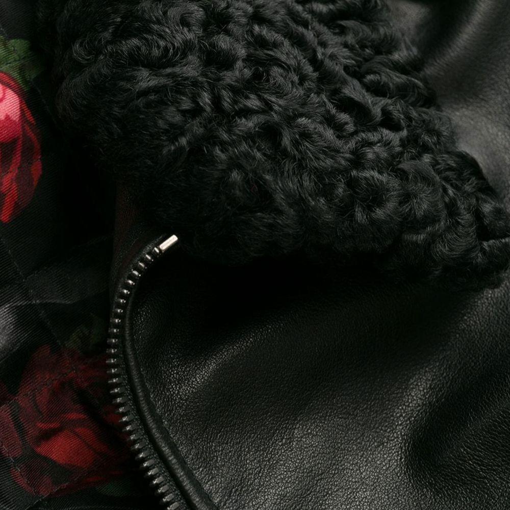 Dolce & Gabbana Black Lambskin Jacket DO-15936-IT50 | L