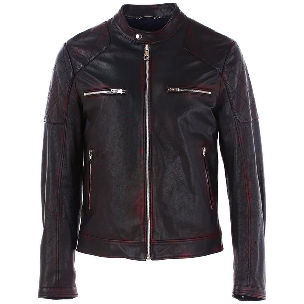 Dolce & Gabbana Black Goatskin Jacket DO-13049-IT44 | XS