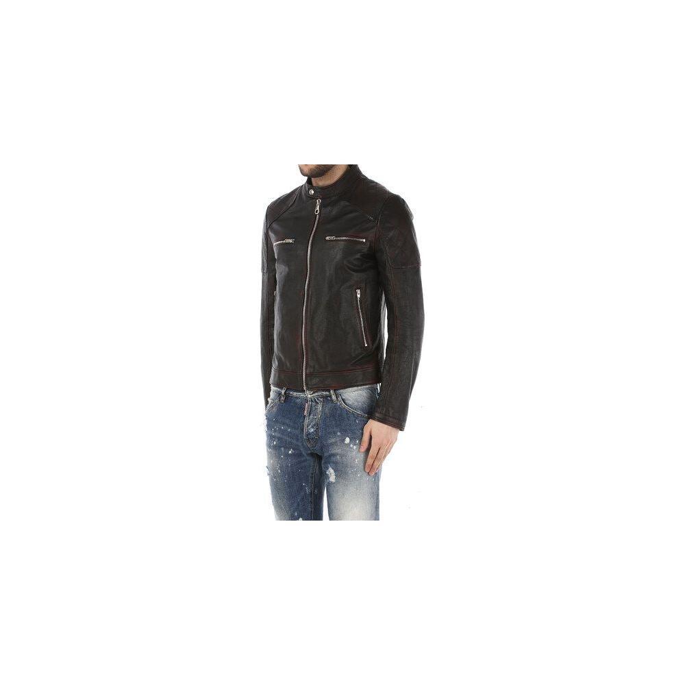 Dolce & Gabbana Black Goatskin Jacket DO-13049-IT44 | XS