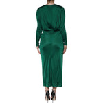 Dolce & Gabbana Dark Green Viscose Long Sleeve Midi Dress DR28768#3-46