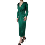 Dolce & Gabbana Dark Green Viscose Long Sleeve Midi Dress DR28768#3-46