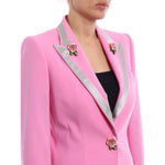 Dolce & Gabbana Pink Wool Jackets & Coat DO-15963-IT36|XXS
