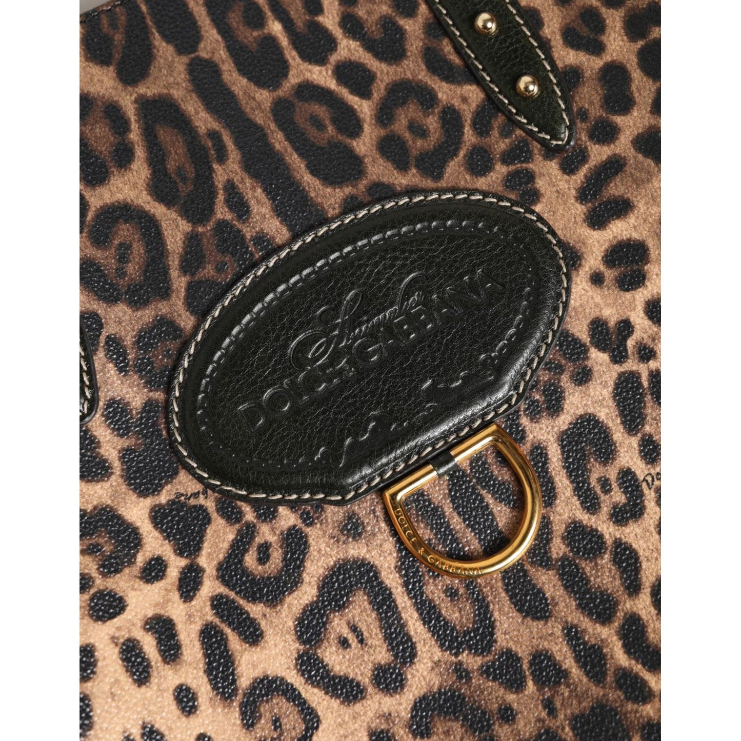 Dolce & Gabbana Multicolor Leopard Shopping Tote Shoulder Women Borse Bag BAG4734