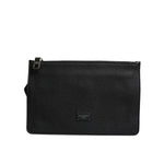 Dolce & Gabbana Black Leather Logo Embossed Waist Fanny Pack Borse Bag BAG4661