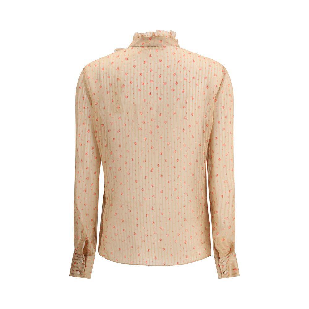 Kristina Ti Rouches silk Blouse KR-KCA0624TI0301RS9-IT42 | L