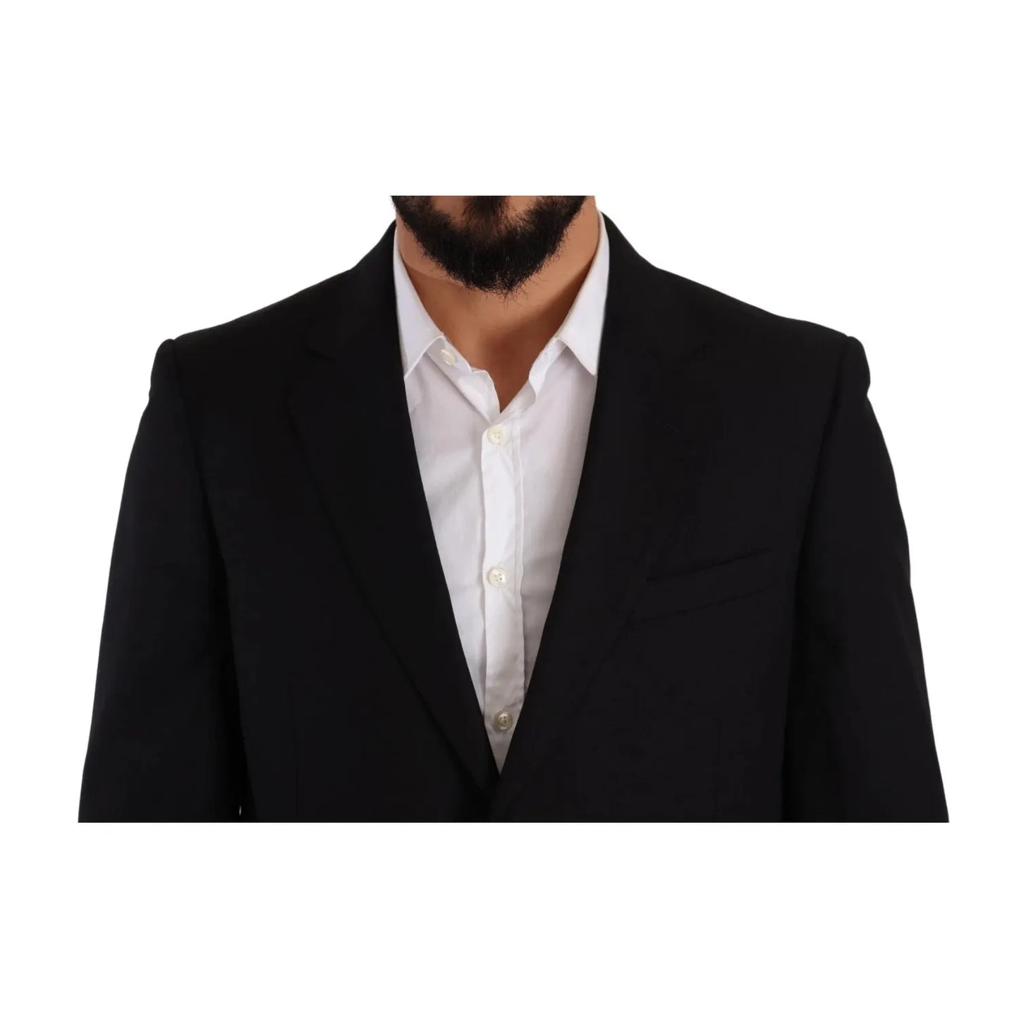 Domenico Tagliente Blue Polyester Single Breasted Formal 2 Piece Suit KOS1940-49