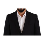 Domenico Tagliente Blue Polyester Single Breasted Formal 2 Piece Suit KOS1940-49