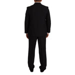 Domenico Tagliente Blue Polyester Single Breasted Formal 2 Piece Suit KOS1940-49