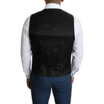 Dolce & Gabbana Black Wool Men Formal Waistcoat Vest TSH5652-52