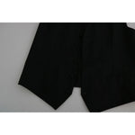 Dolce & Gabbana Black Wool Men Formal Waistcoat Vest TSH5652-52