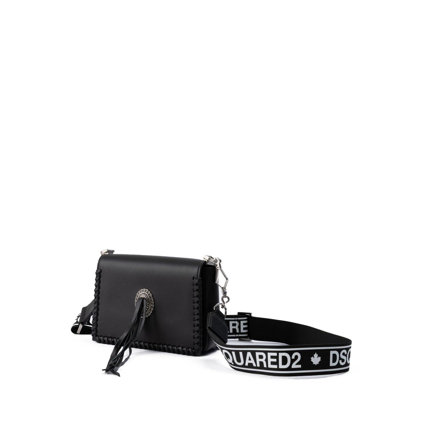 Dsquared² Black Leather Crossbody Bag DS210825-4