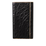 Dolce & Gabbana Black Leather Exotic Skin 3000mAh Power Bank Charger USB