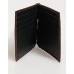 Dolce & Gabbana Brown Leather DG Logo Engrave Bifold Card Holder Wallet