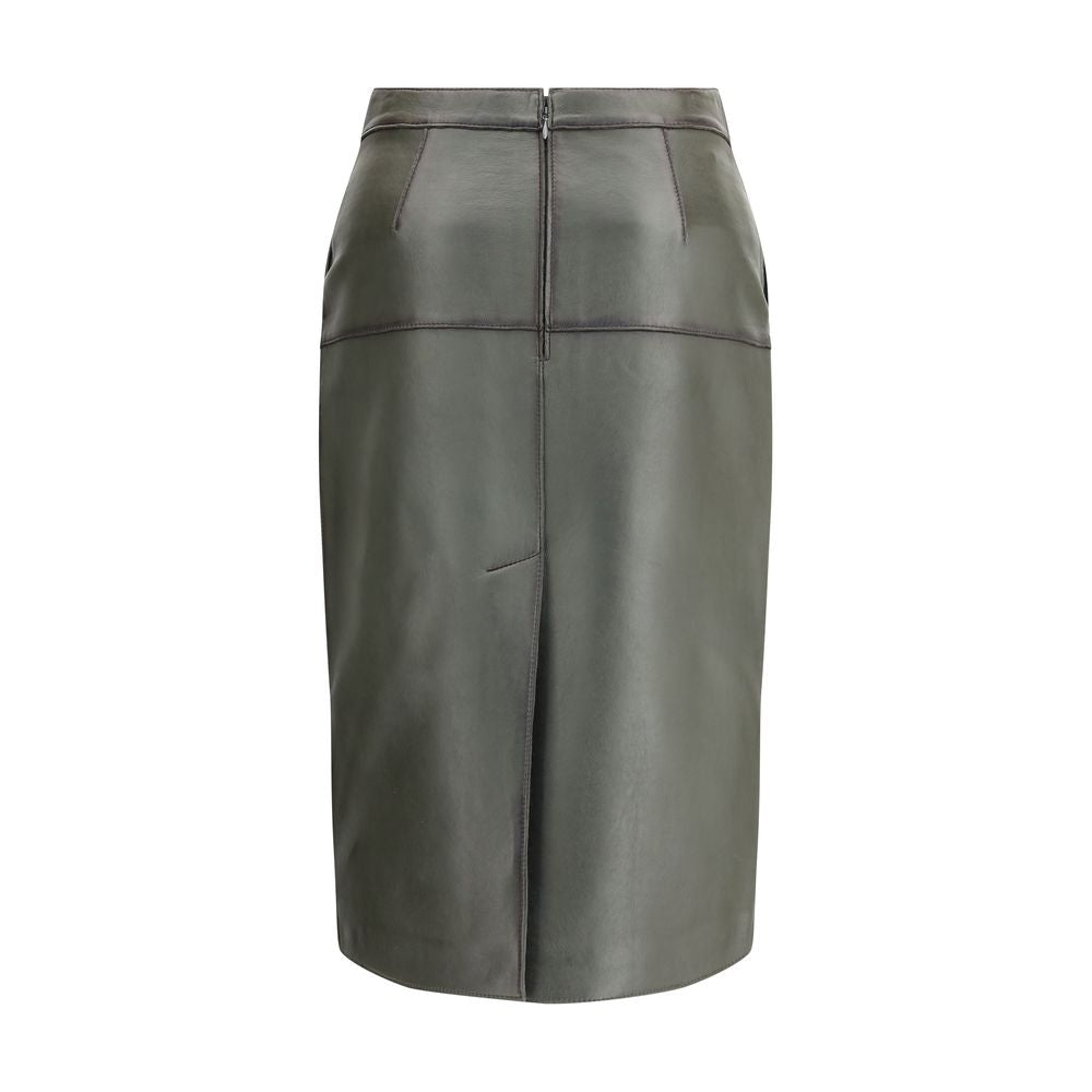 P.A.R.O.S.H. Leather pencil Skirt PA-D620647S007-M