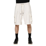 Dolce & Gabbana White Cotton Cargo Bermuda Sweatshorts Shorts PAN76654-46