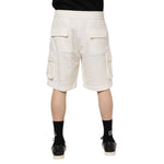 Dolce & Gabbana White Cotton Cargo Bermuda Sweatshorts Shorts PAN76654-46