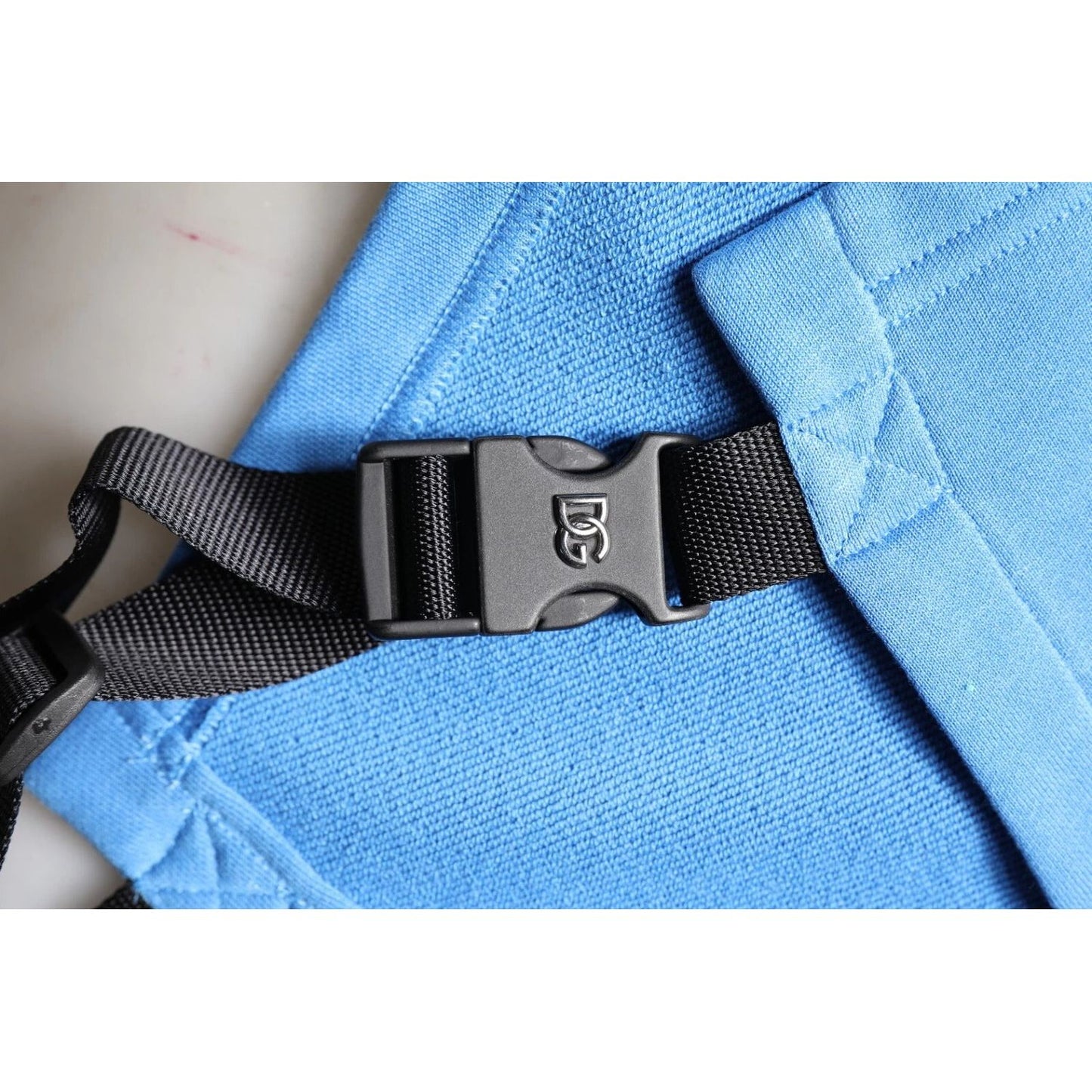 Dolce & Gabbana Blue Cotton Hooded Men Sportswear One Size Vest TSH90318