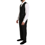 Dolce & Gabbana Black Wool Dress Waistcoat Gillet Vest TSH2431- 48