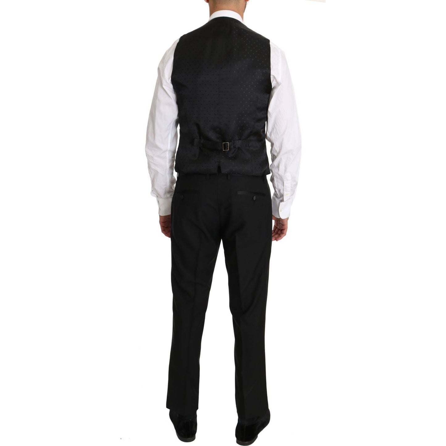 Dolce & Gabbana Black Wool Dress Waistcoat Gillet Vest TSH2431- 48