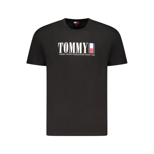 Tommy Hilfiger Black Cotton Men T-Shirt