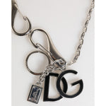 Dolce & Gabbana Silver DG Logo Key Holder Keychain Bag Charm Keyring SMY11021